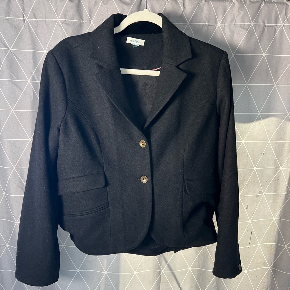 Sundance Wool Blend Blazer Jacket With Elbow Pads - image 1